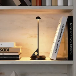 Lampe de table sans fil aluminium LUME Noir H29cm