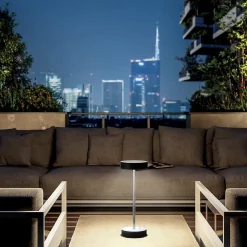 Lampe de table sans fil aluminium SANDY Noir H33 cm