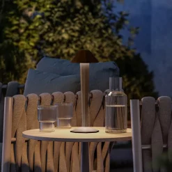 Lampe de table sans fil aluminium KRYPTON Rouille H35cm