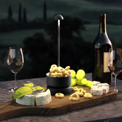 Lampe de table sans fil aluminium BASKET Noir H31cm