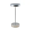 Lampe de table sans fil aluminium SANDY MINI Chrome H25 cm