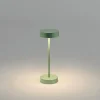 Lampe de table sans fil aluminium SANDY MINI Vert H25 cm