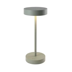 Lampe de table sans fil aluminium SANDY MINI Vert H25 cm