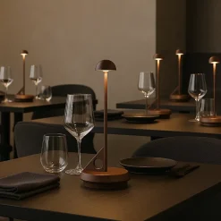 Lampe de table sans fil aluminium LUME Rouille H29cm