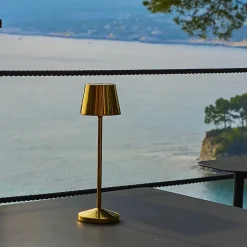 Lampe de table sans fil EMILY Or H25cm