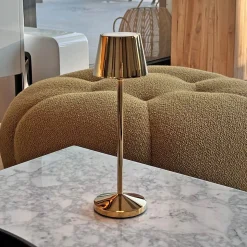 Lampe de table sans fil EMILY Or H25cm