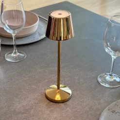 Lampe de table sans fil EMILY Or H25cm