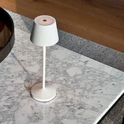 Lampe de table sans fil EMILY Blanc H25cm