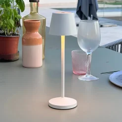 Lampe de table sans fil EMILY Blanc H25cm