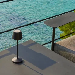 Lampe de table sans fil EMILY Noir H25cm