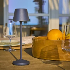 Lampe de table sans fil EMILY Gris H25cm