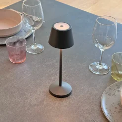 Lampe de table sans fil EMILY Gris H25cm