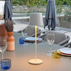 Lampe de table sans fil KELLY Blanc H38cm