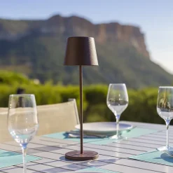 Lampe de table sans fil KELLY Rouille H38cm