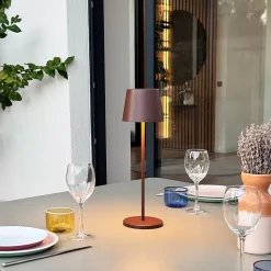 Lampe de table sans fil KELLY Rouille H38cm