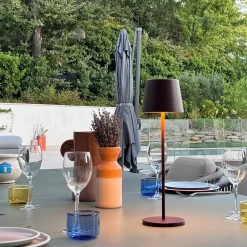 Lampe de table sans fil KELLY Rouille H38cm