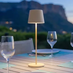 Lampe de table sans fil KELLY Sable H38cm