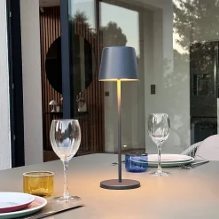 Lampe de table sans fil KELLY Gris H38cm