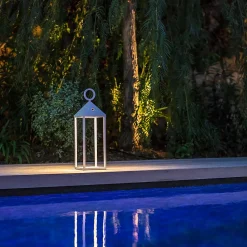 Lampe de table sans fil LED intégrée 1W Nuna Lumisky blanc mat l.14 x H. 47 x P.14 x Ø 14 cm