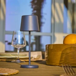 Lampe de table sans fil MINI KELLY Gris H22cm