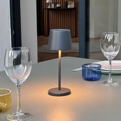 Lampe de table sans fil MINI KELLY Gris H22cm