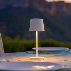 Lampe de table sans fil MINI KELLY Blanc H22cm