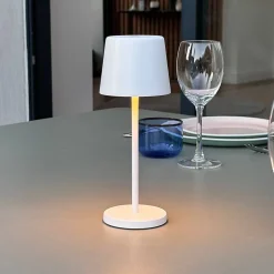 Lampe de table sans fil MINI KELLY Blanc H22cm