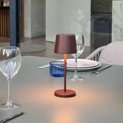 Lampe de table sans fil MINI KELLY Rouille H22cm