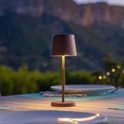 Lampe de table sans fil MINI KELLY Rouille H22cm