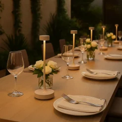 Lampe de table sans fil RUBY Sable H25cm