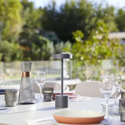 Lampe de table sans fil ROBY Gris H30cm