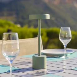 Lampe de table sans fil ROBY Vert H30cm
