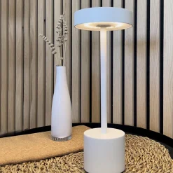 Lampe de table sans fil ROBY Blanc H30cm