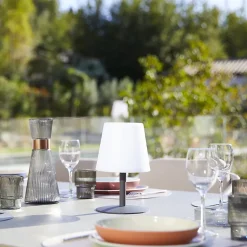 Lampe de table sans fil STANDY MINI Gris H25cm