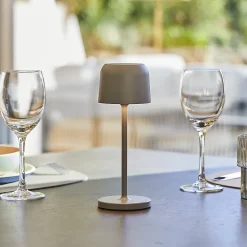 Lampe de table sans fil SOPHIA Gris clair H28cm