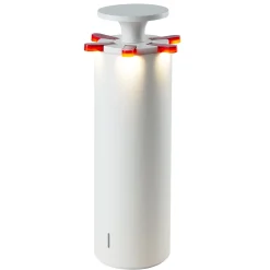 Lampe de table sans fil touch aluminium FIREWORK Rouge H24 cm