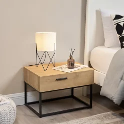 Lampe de table Slough E14 38 x 21 x 21 cm noir blanc lux.pro