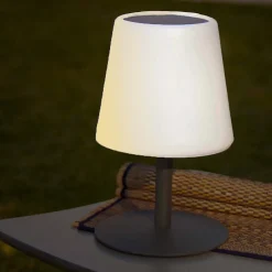 Lampe de table solaire Standy blanc IP44 9lm 0,5W H.25cm Lumisky