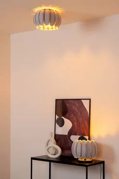 Lampe de table SPENCER en feutrine avec 1xE27 - Gris - Lucide