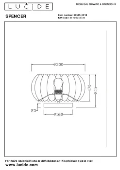 Lampe de table SPENCER en feutrine avec 1xE27 - Gris - Lucide