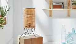 Lampe de table Theemim GoodHome E27 coloris naturel