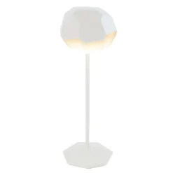 Lampe de table touch sans fil aluminium STONE Blanc H33cm
