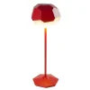 Lampe de table touch sans fil aluminium STONE Rouge H33cm