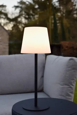 Lampe de table TYON en synthétique avec LED intégré - Noir - Lucide