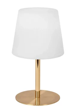 Lampe de table TYON en synthétique avec LED intégré - Or Mat / Laiton - Lucide