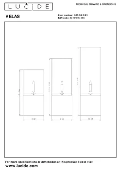 Lampe de table VELAS en verre avec LED intégré - Fumé - Lucide