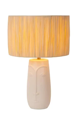 Lampe de table VISO en céramique avec 1xE27 - Blanc - Lucide