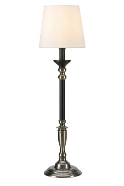 Lampe de table 40W max, E27, acier/noir/blanc cassé - Markslöjd - Gent