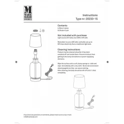 Lampe de table 40W max, E14, fumée/noir, 43cm - Markslöjd - Costero