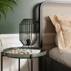 Lampe de table Wutai E27 28W ⌀20xH.36xP.20cm noir GoodHome